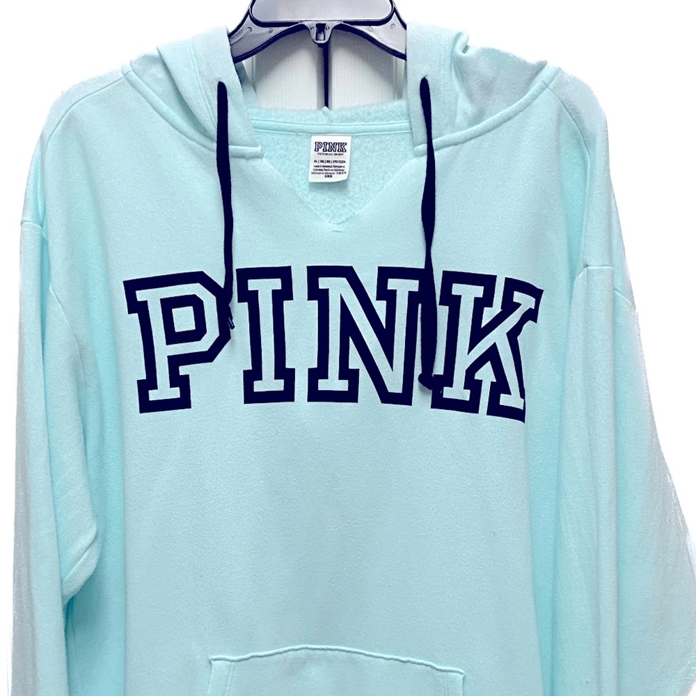 VS PINK Aqua Drawstring Hoodie - Size XL
